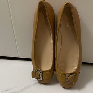 Nine West Women's Mustard Buckle Flats